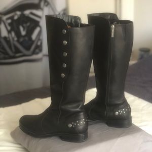 Size 8.5 Harley Davidson Black leather Boots
